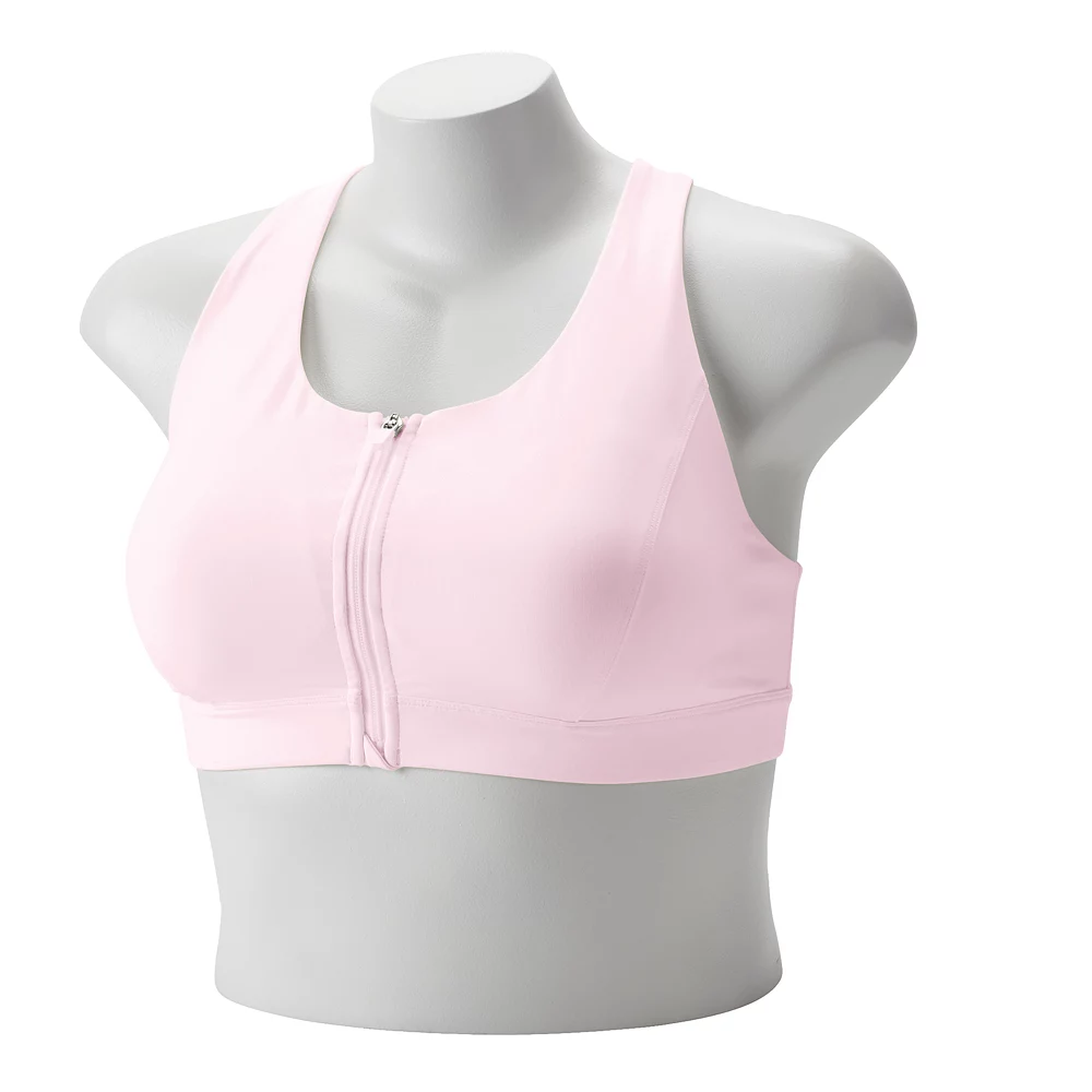 Plus Size Tek GearĀ® Zip-Front Medium Impact Sports Bra - Image 16