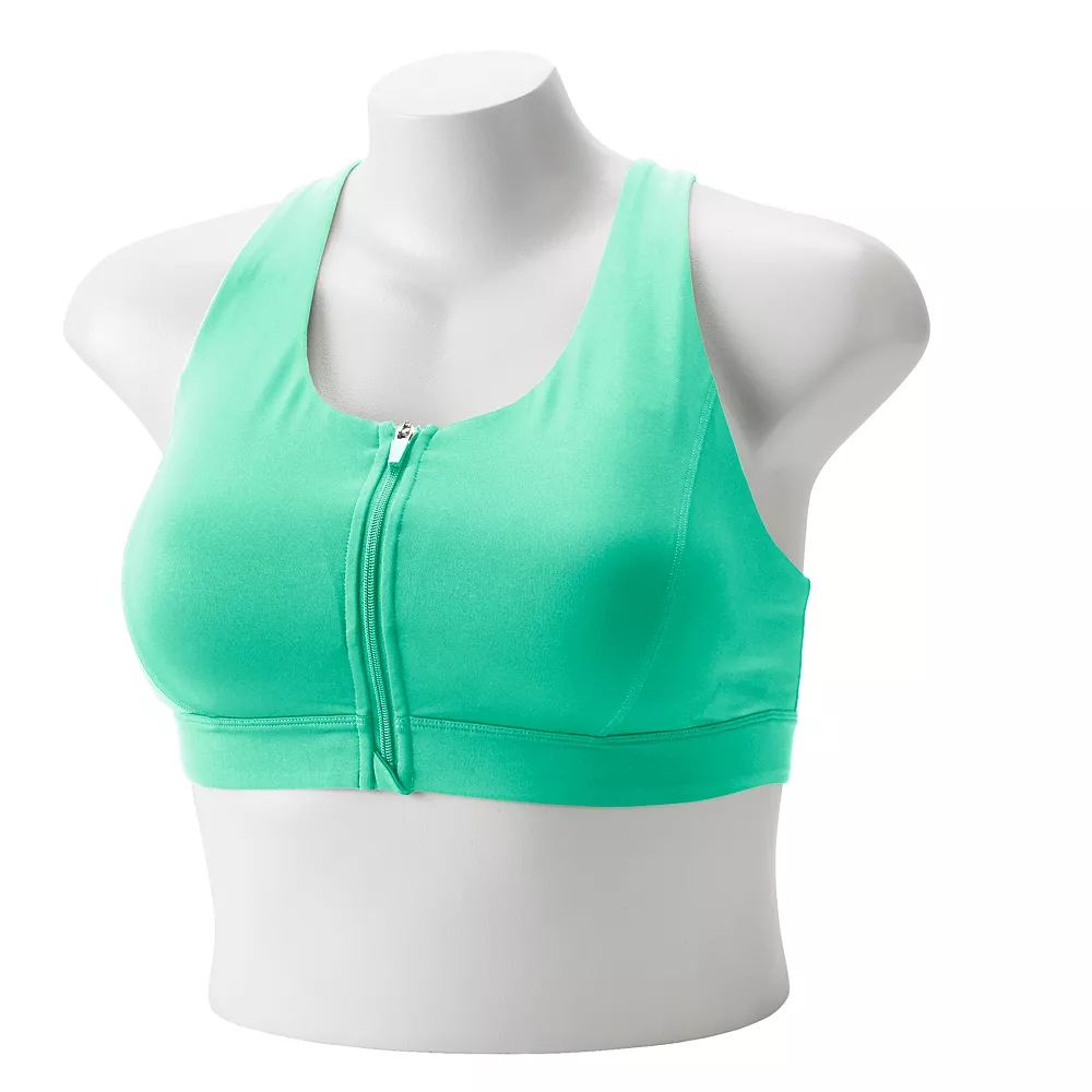 Plus Size Tek GearĀ® Zip-Front Medium Impact Sports Bra - Image 8