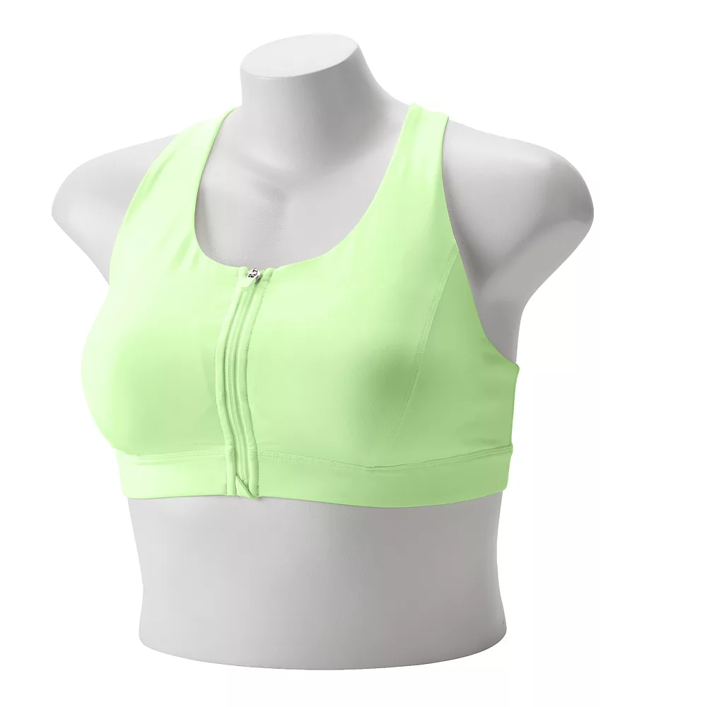 Plus Size Tek GearĀ® Zip-Front Medium Impact Sports Bra - Image 6