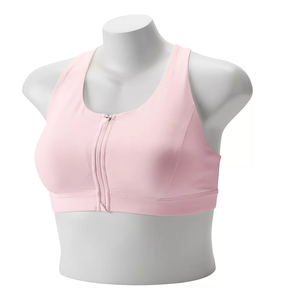 Plus Size Tek GearĀ® Zip-Front Medium Impact Sports Bra - Image 4