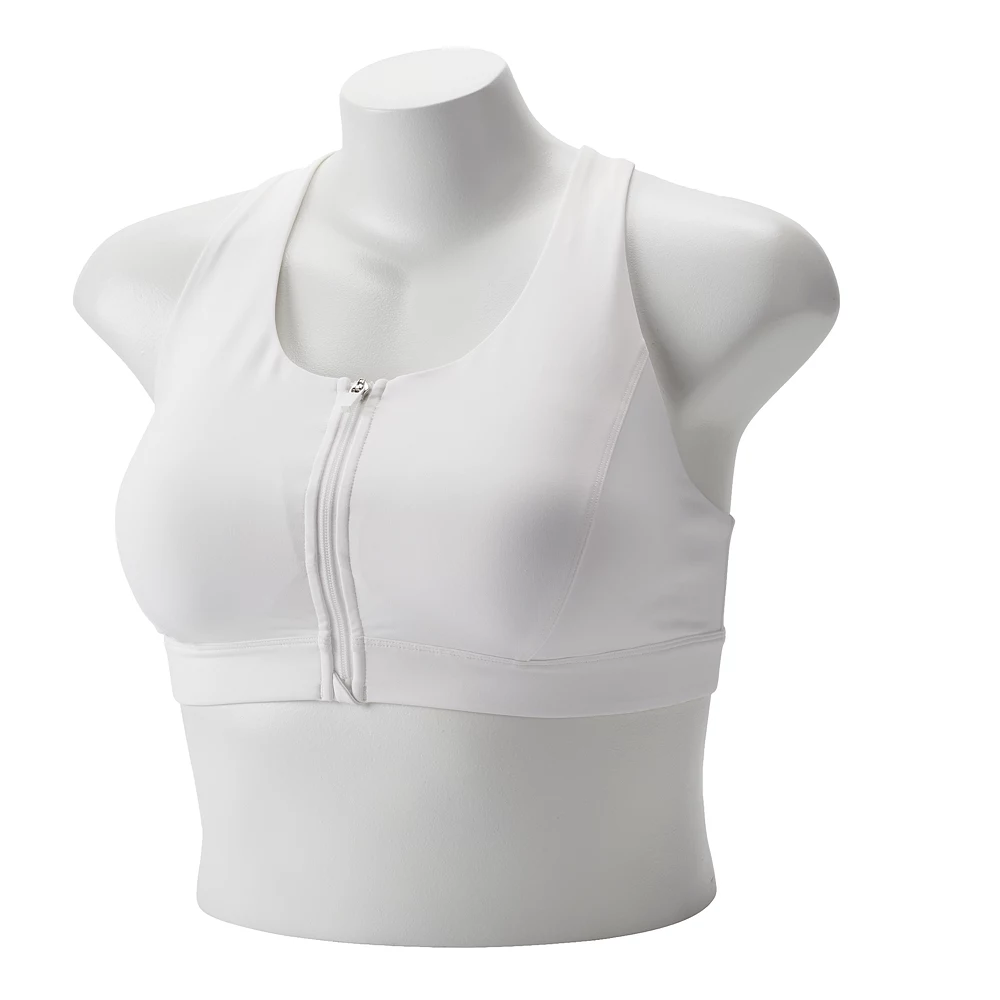 Plus Size Tek GearĀ® Zip-Front Medium Impact Sports Bra - Image 2