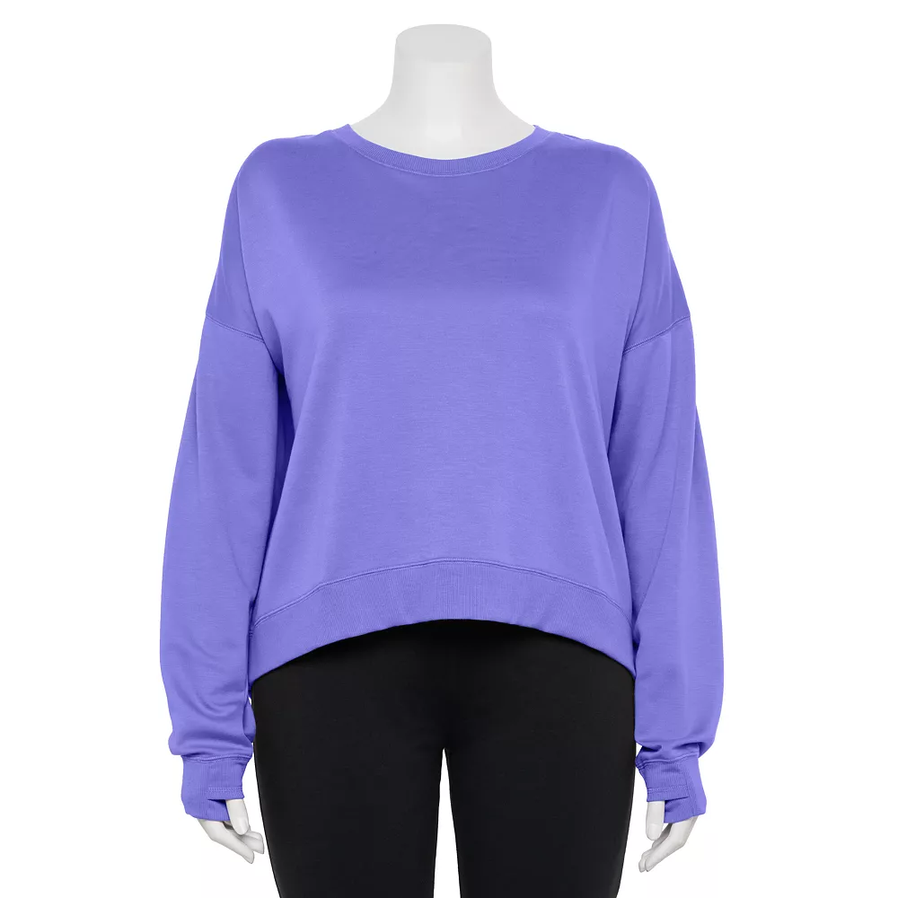 Plus Size Tek GearĀ® Crewneck Fleece Sweatshirt