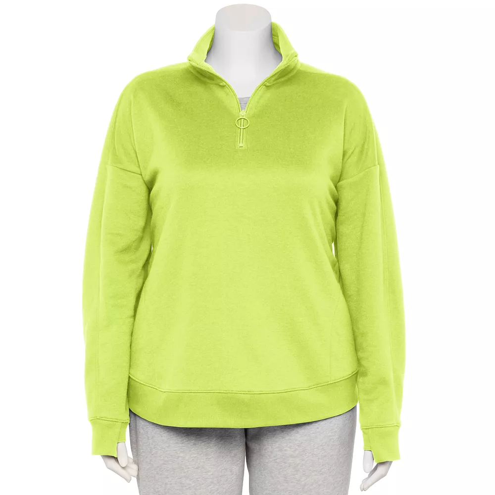 Plus Size Tek GearĀ® Quarter-Zip Ultrasoft Fleece Jacket