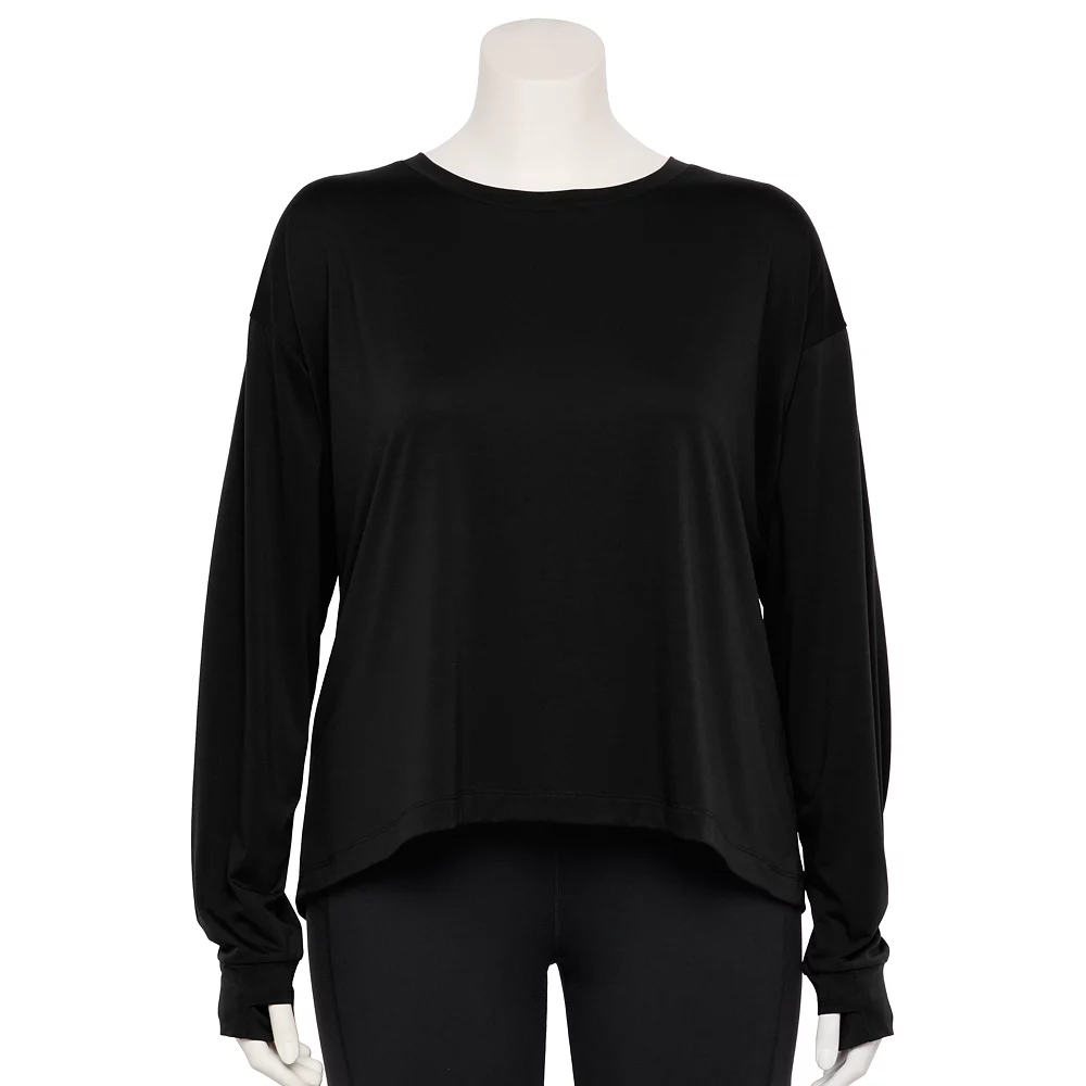Plus Size Tek GearĀ® Crewneck Crop Tee - Image 6