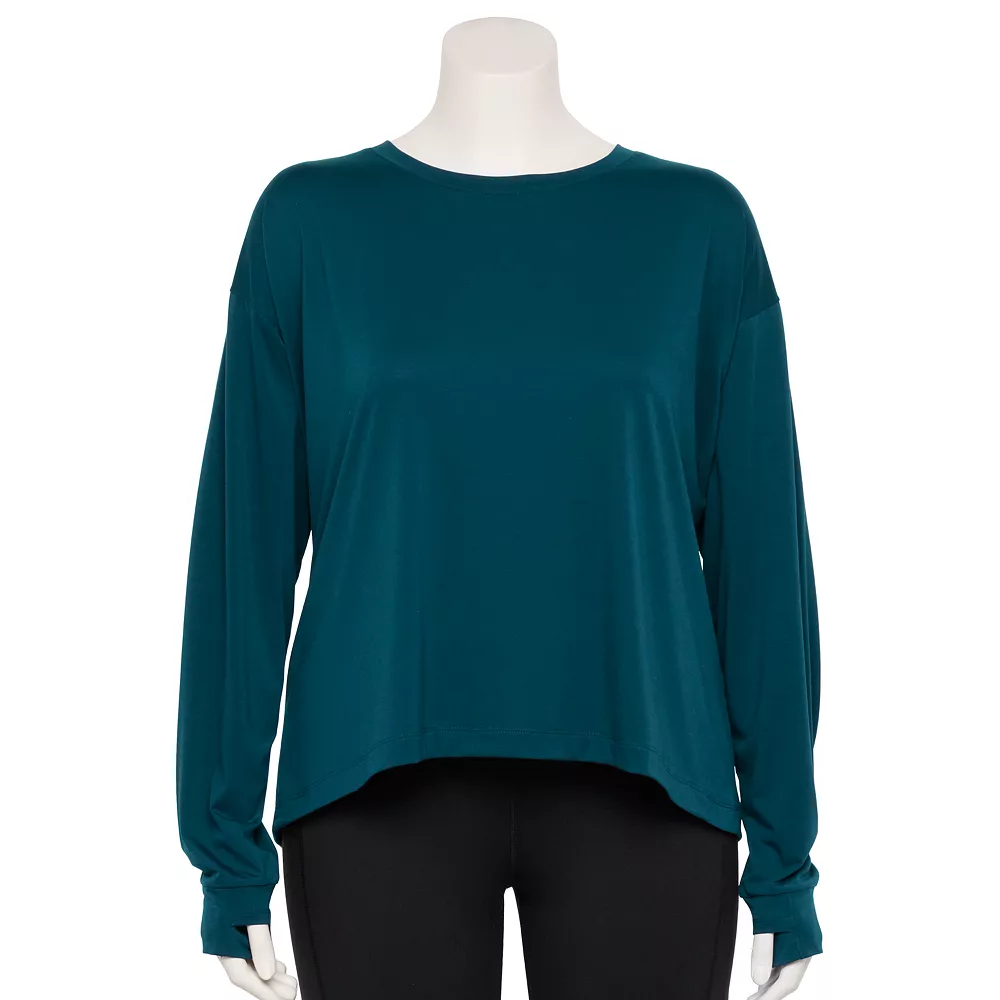 Plus Size Tek GearĀ® Crewneck Crop Tee - Image 5