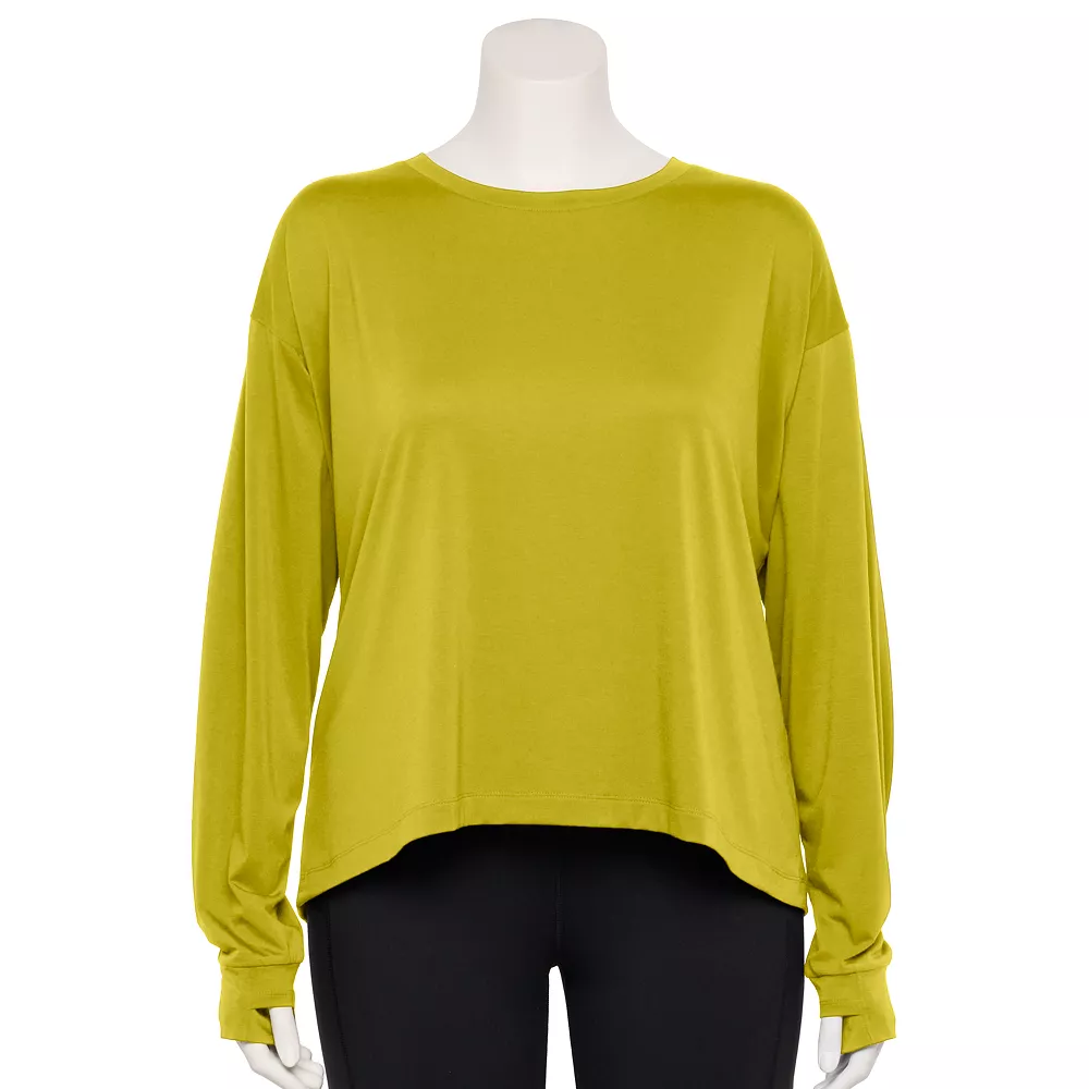 Plus Size Tek GearĀ® Crewneck Crop Tee - Image 3
