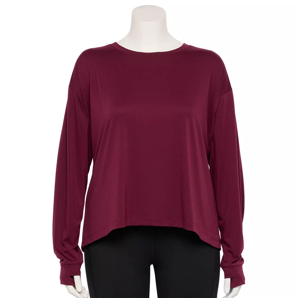 Plus Size Tek GearĀ® Crewneck Crop Tee - Image 4