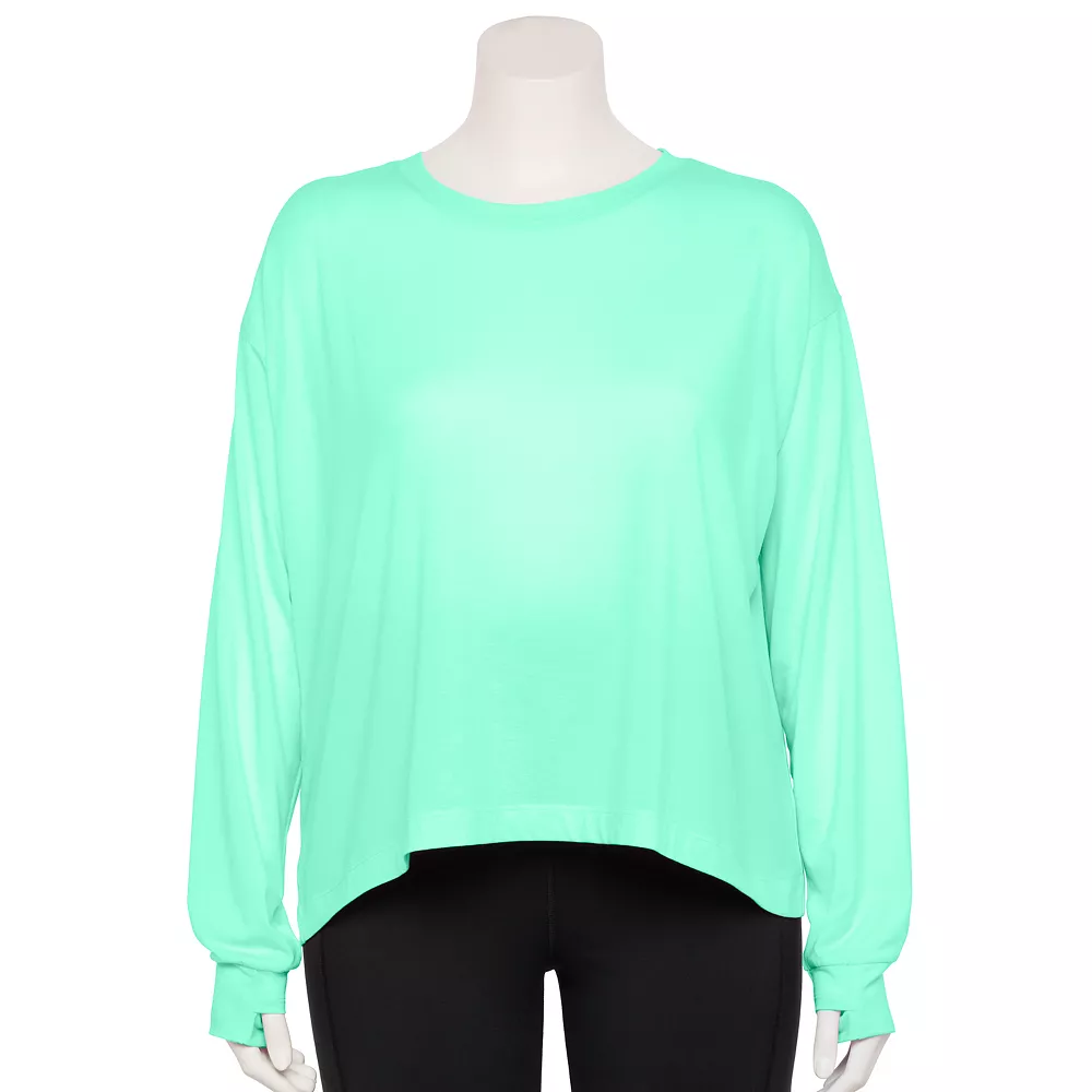 Plus Size Tek GearĀ® Crewneck Crop Tee - Image 7