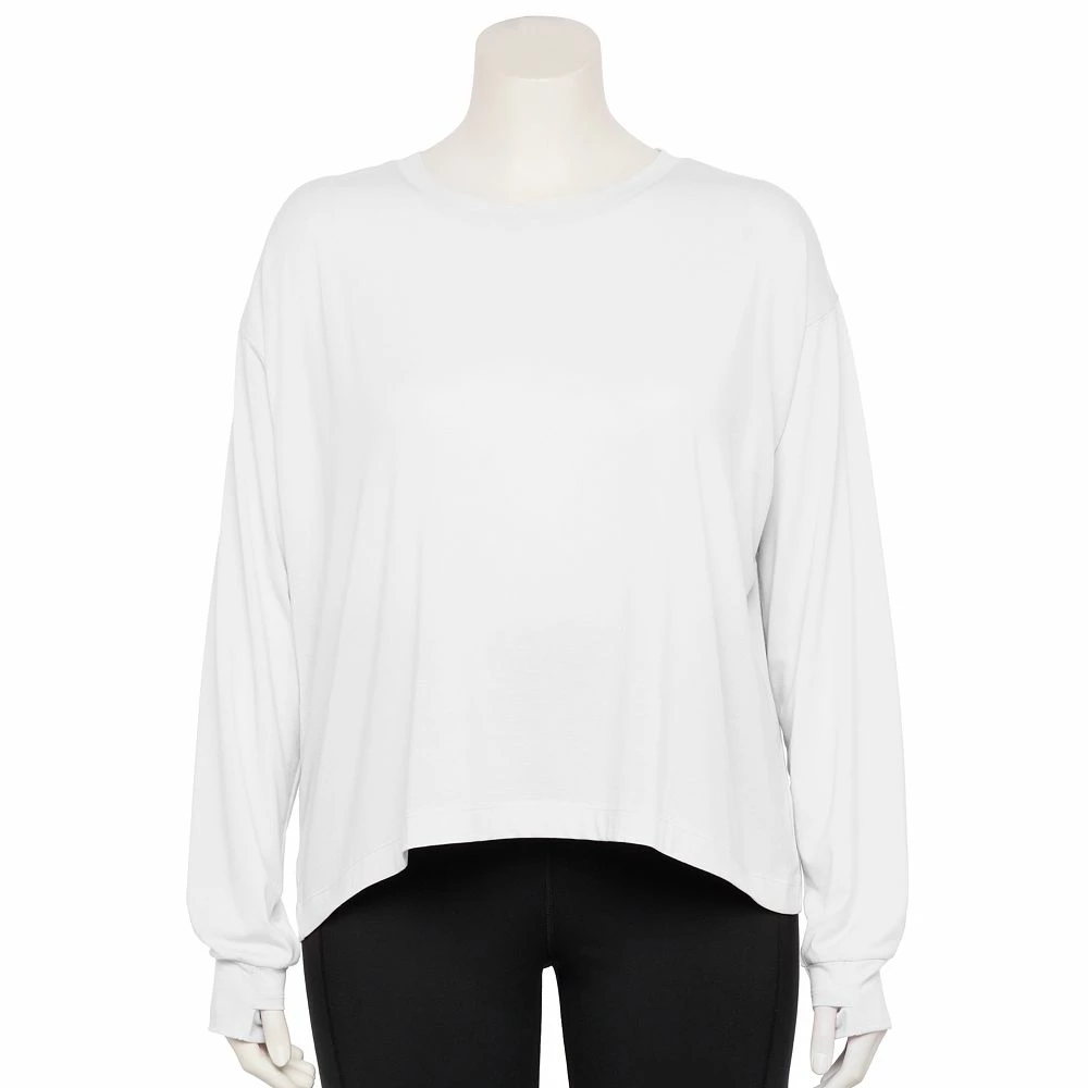 Plus Size Tek GearĀ® Crewneck Crop Tee - Image 10