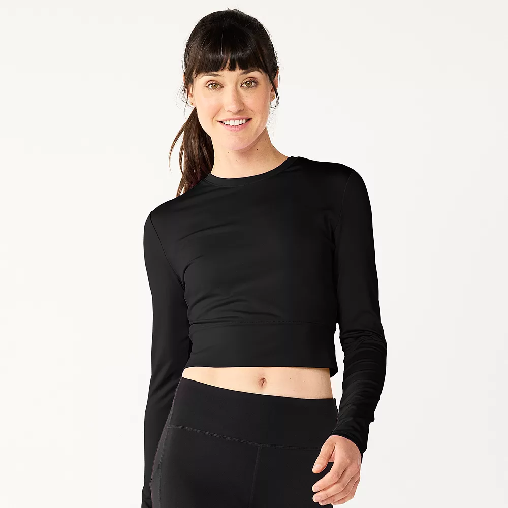 Women's Tek GearĀ® Ruffle Cutout Crop Tee - Image 4