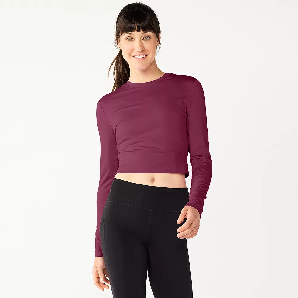 Women's Tek GearĀ® Ruffle Cutout Crop Tee - Image 3